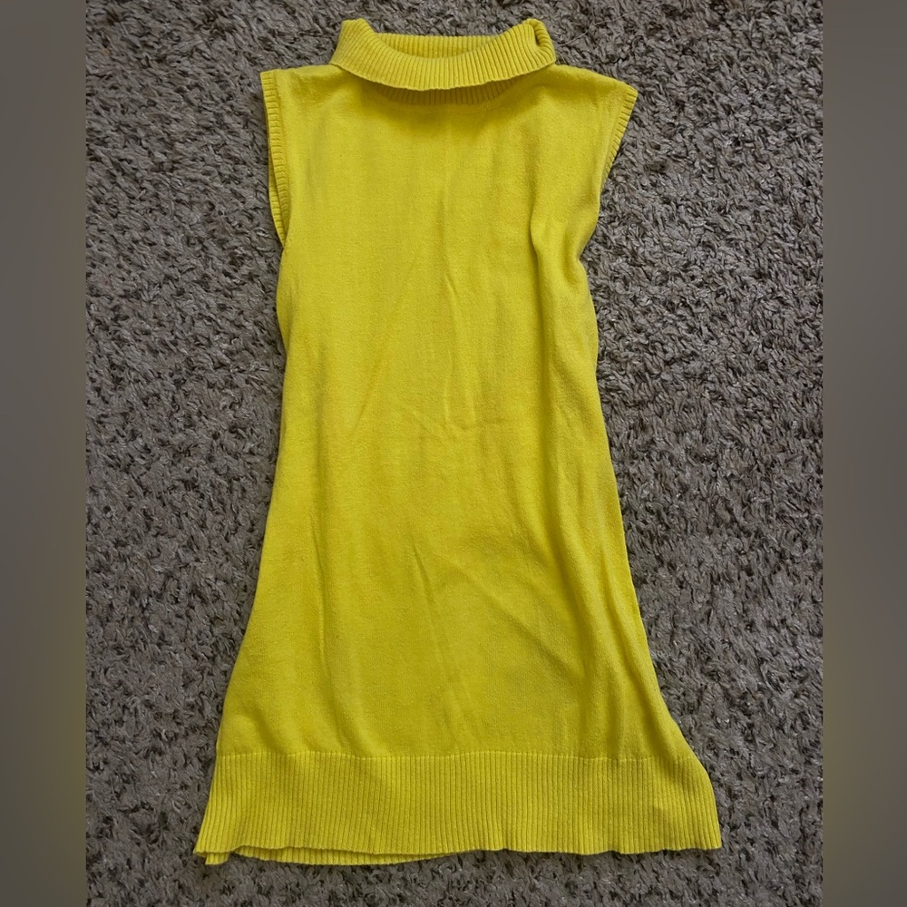 Yellow Sleeveless Knit Top
